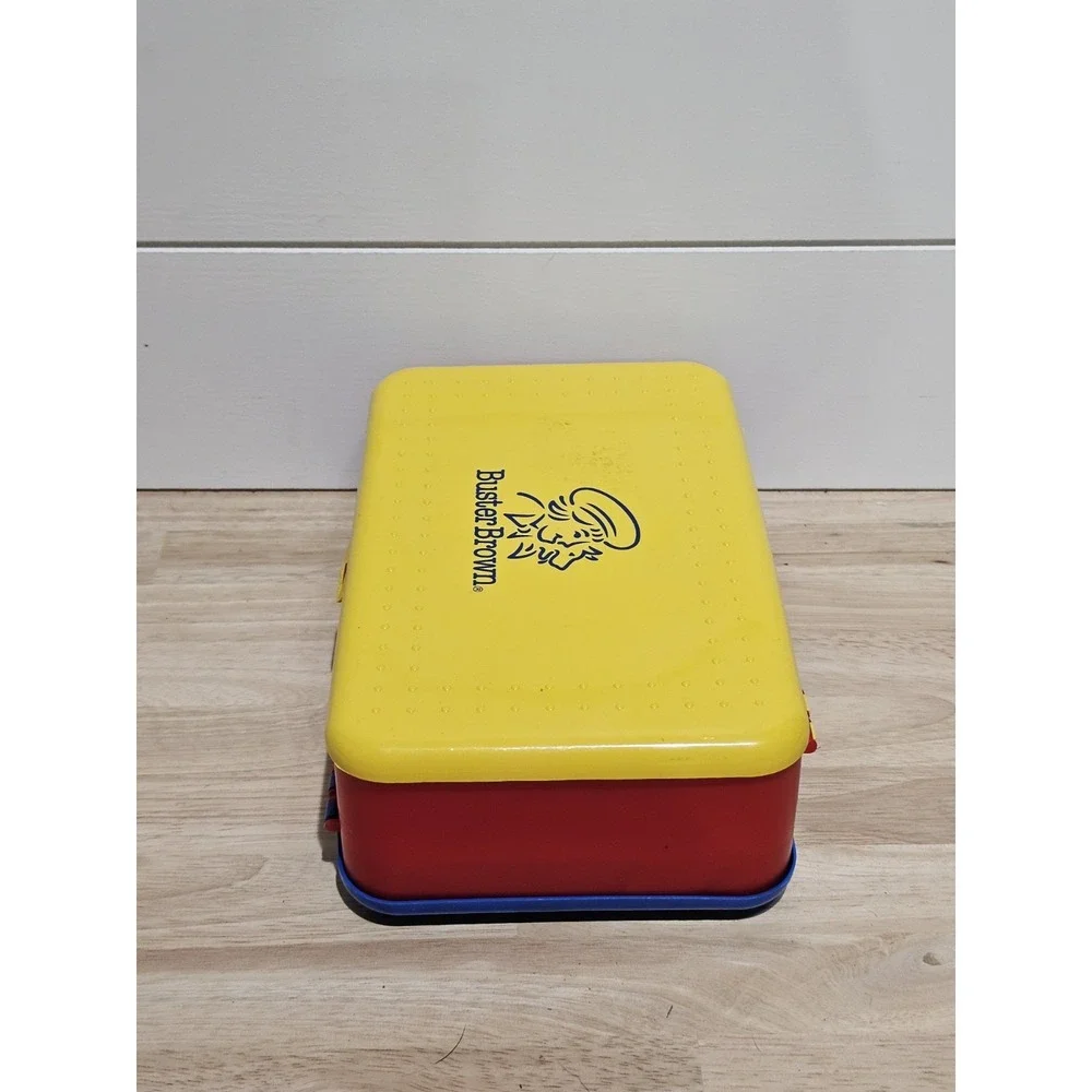 Vintage Buster Brown School Supplies Pencil Case Box Kids Tackle Box 1970s